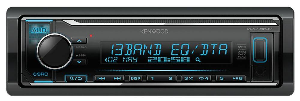 Автомагнитола KENWOOD KMM-304Y, черная